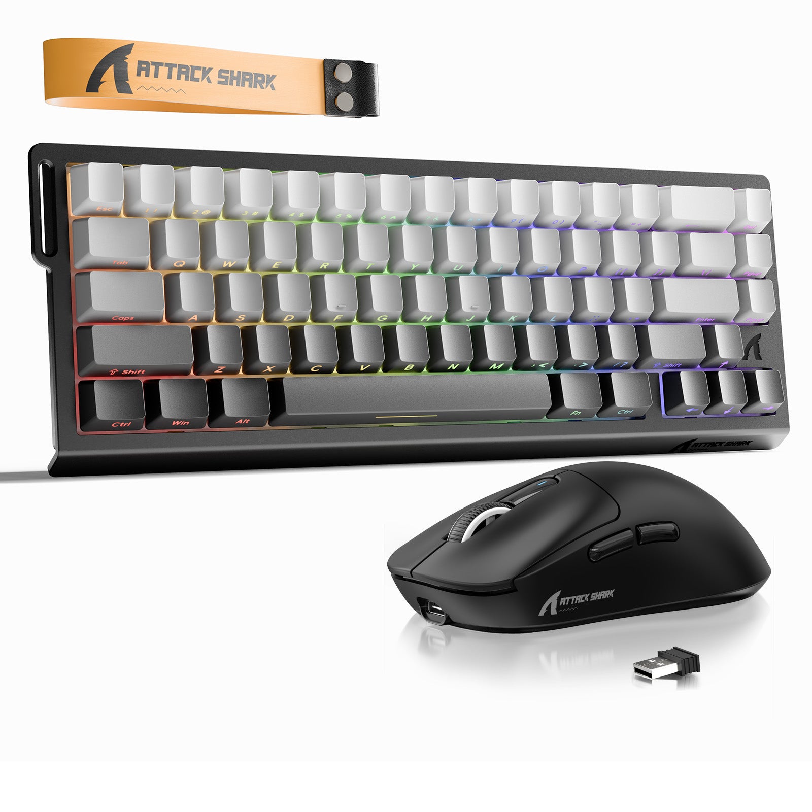 Pack Clavier Rapid Trigger ATTACK SHARK X68HE + Souris Gaming Sans Fil X3
