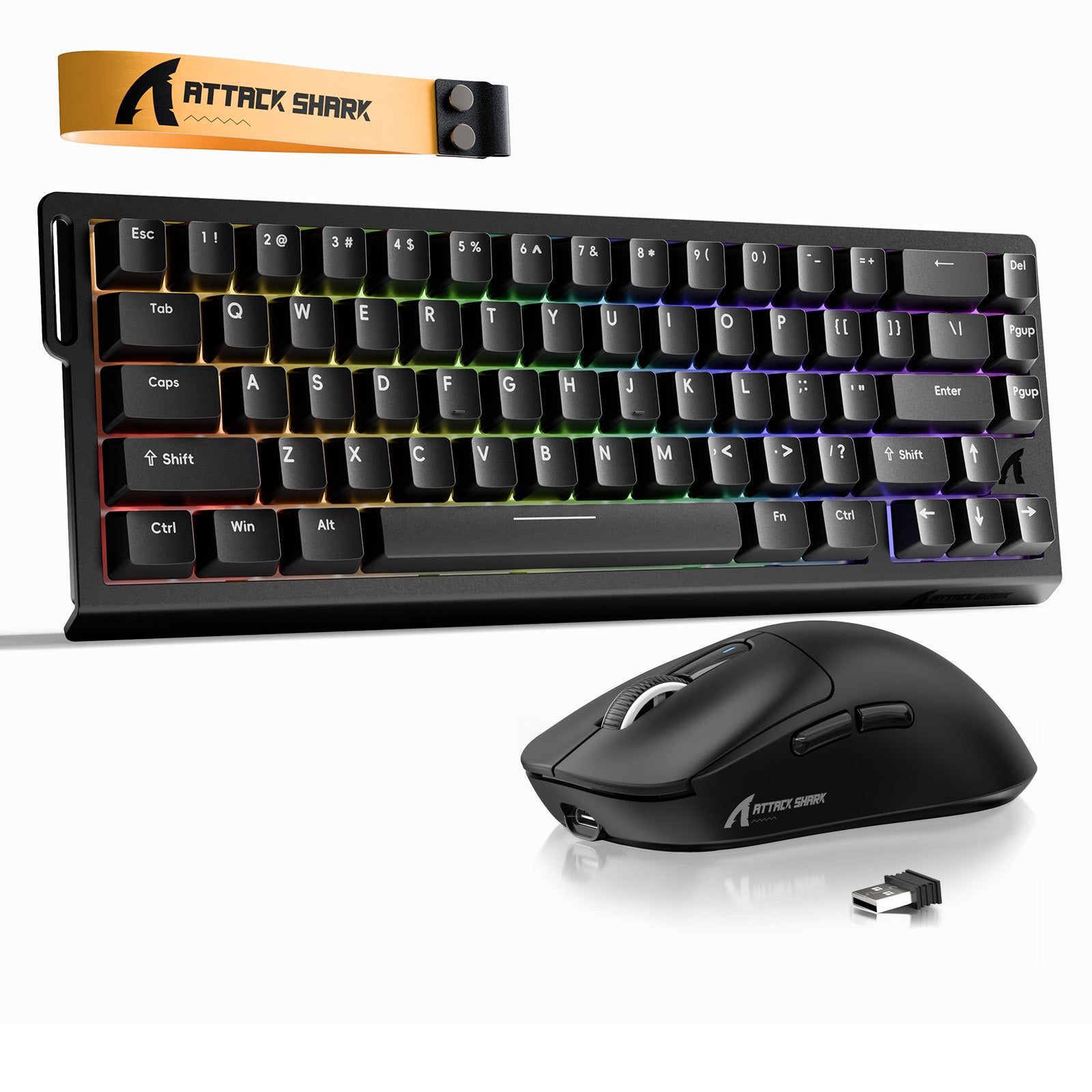 Pack Clavier Rapid Trigger ATTACK SHARK X68HE + Souris Gaming Sans Fil X3