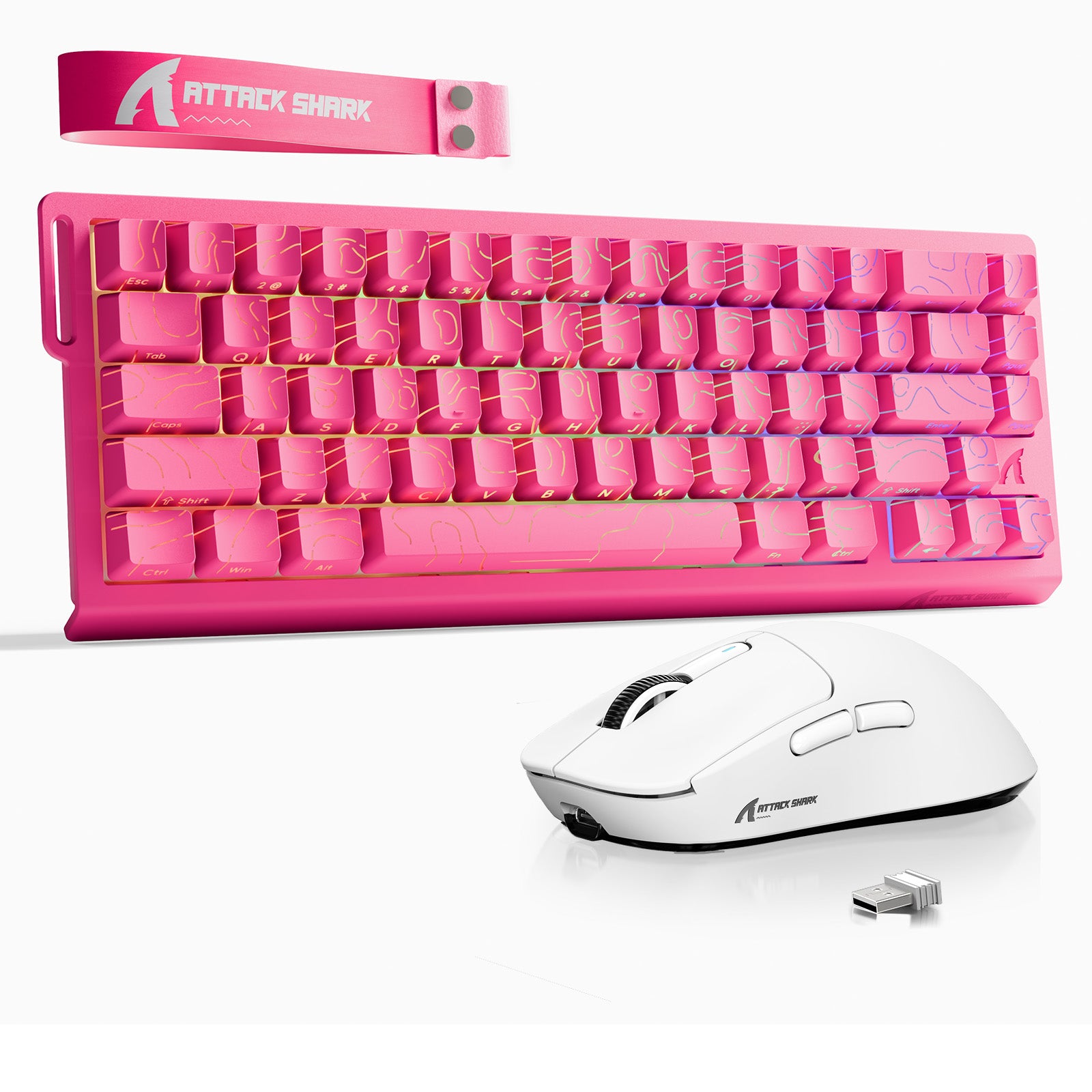 Pack Clavier Rapid Trigger ATTACK SHARK X68HE + Souris Gaming Sans Fil X3