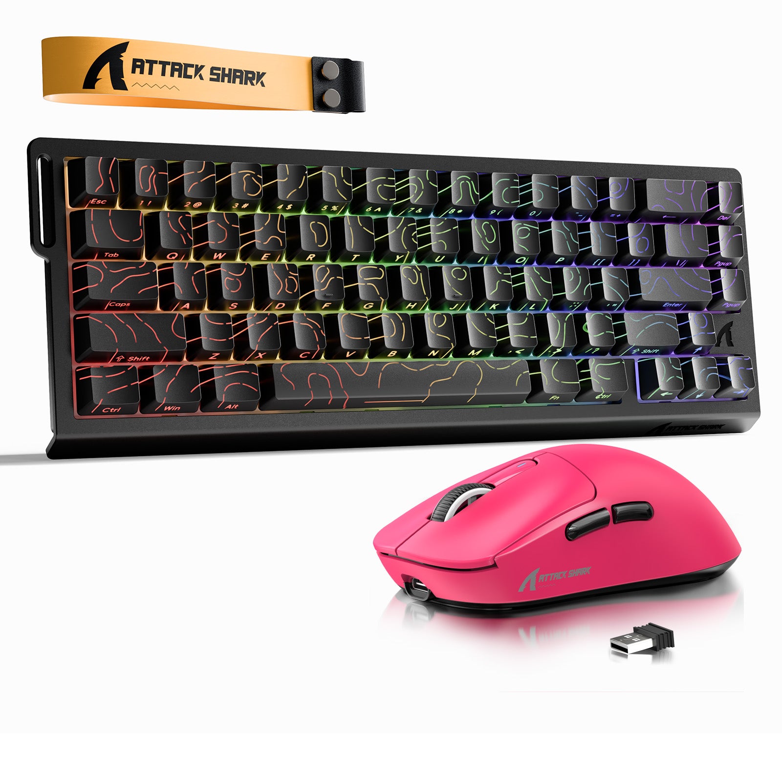 Pack Clavier Rapid Trigger ATTACK SHARK X68HE + Souris Gaming Sans Fil X3