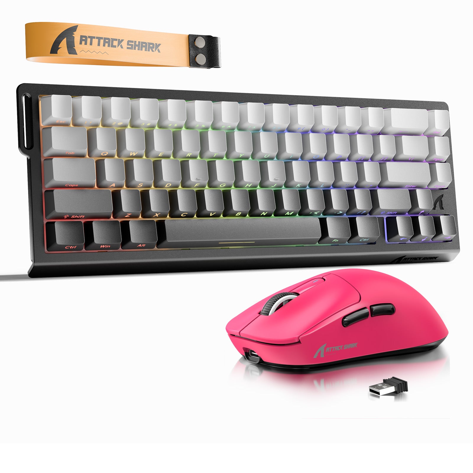 Pack Clavier Rapid Trigger ATTACK SHARK X68HE + Souris Gaming Sans Fil X3