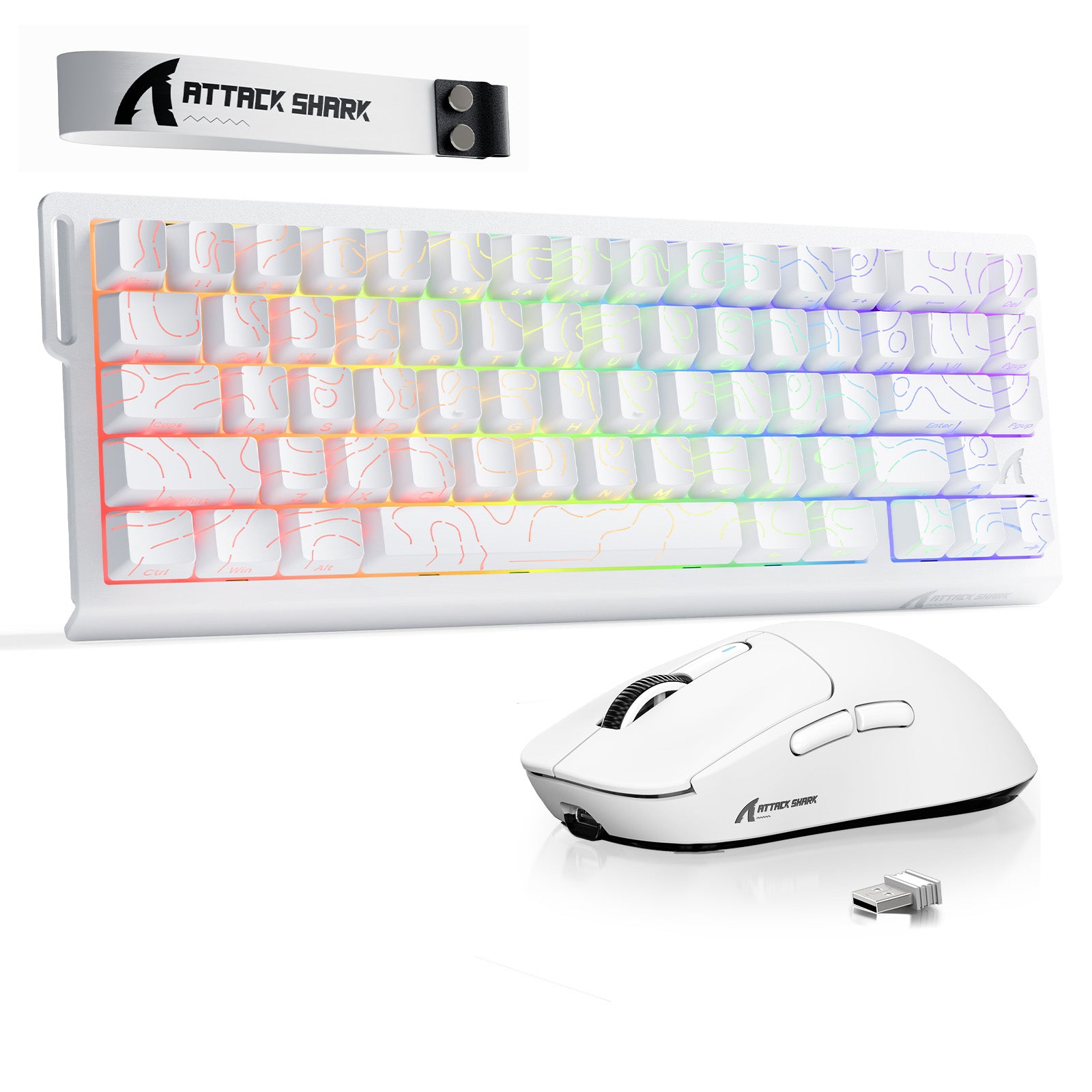 Pack Clavier Rapid Trigger ATTACK SHARK X68HE + Souris Gaming Sans Fil X3
