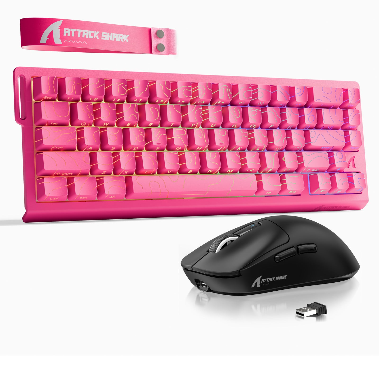 Pack Clavier Rapid Trigger ATTACK SHARK X68HE + Souris Gaming Sans Fil X3