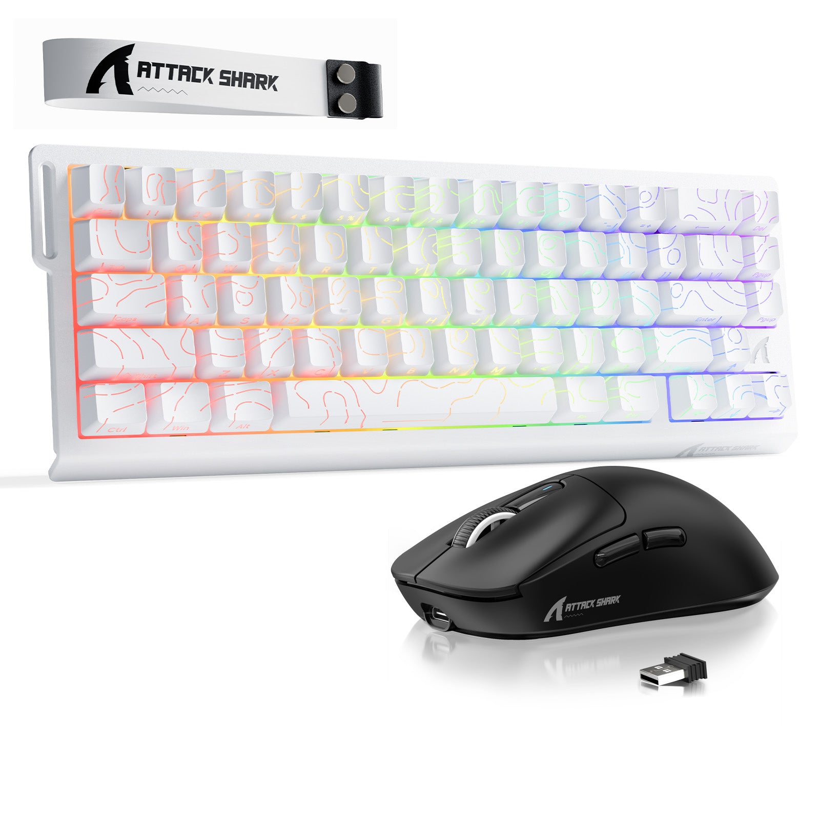 Pack Clavier Rapid Trigger ATTACK SHARK X68HE + Souris Gaming Sans Fil X3