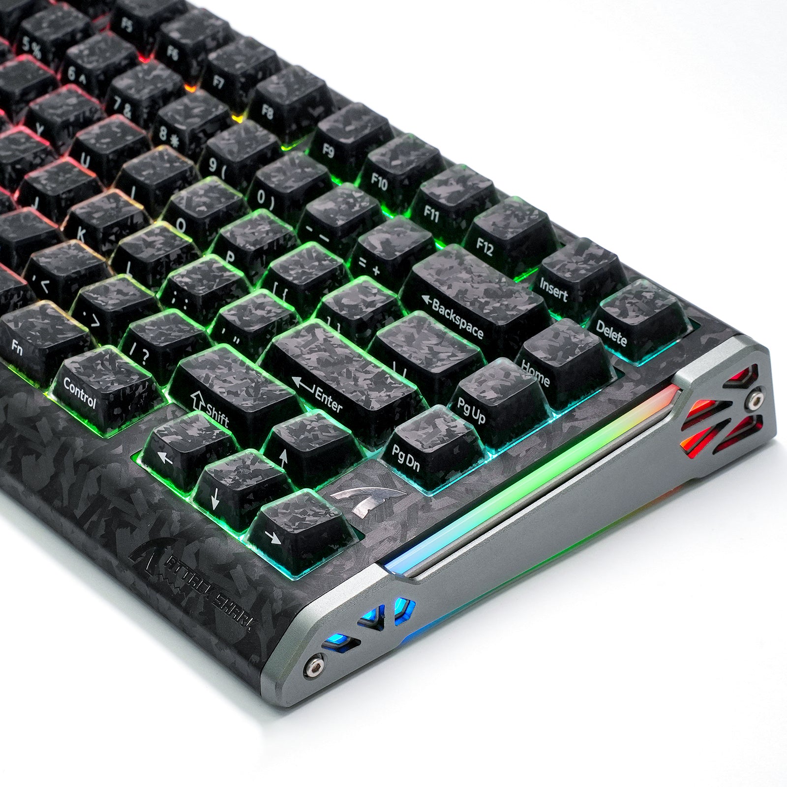 ATTACK SHARK SK04 119 touches, touches en cristal en fibre de carbone forgée, ANSI/ISO