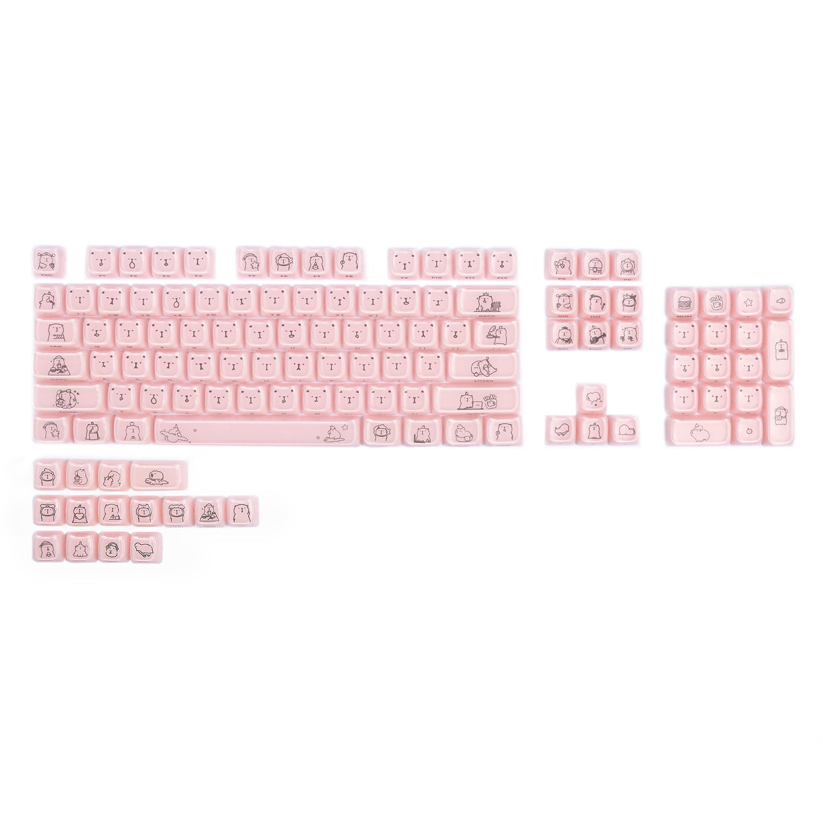 ATTACK SHARK SK05, 118/119 touches, touches en PBT, profil MOA, ANSI