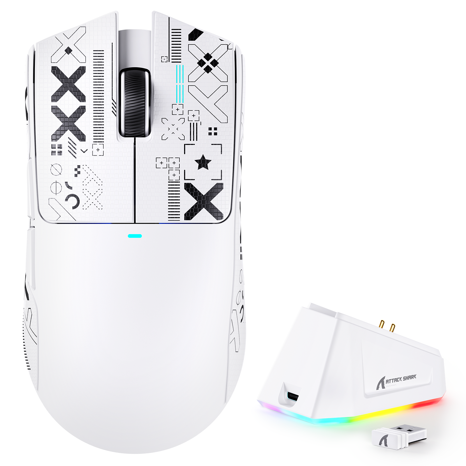ATTACK SHARK X11 Souris de jeu sans fil avec station de charge
