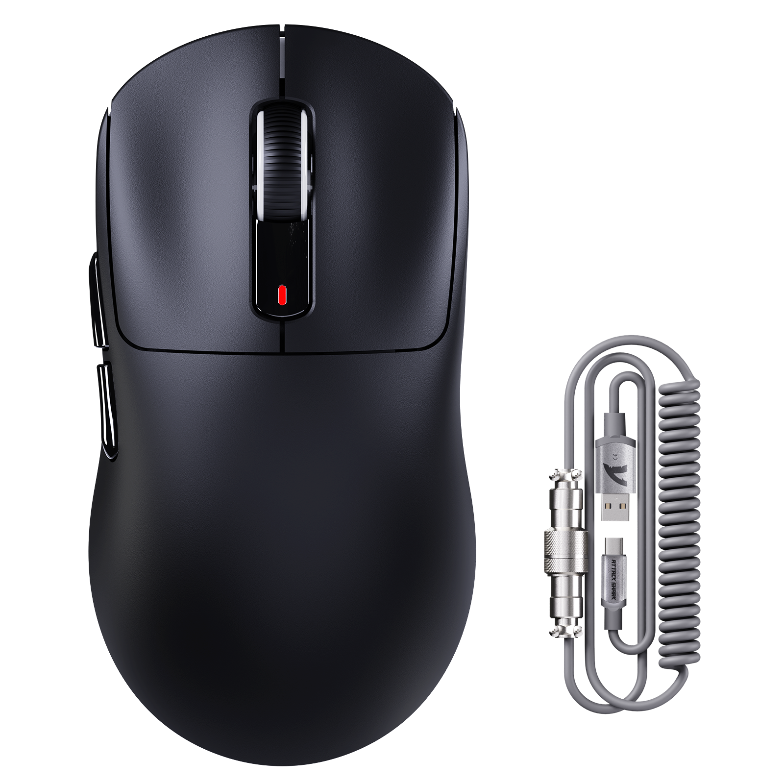 ATTACK SHARK X3MAX PAW3950 Souris de jeu sans fil avec câble enroulé C06