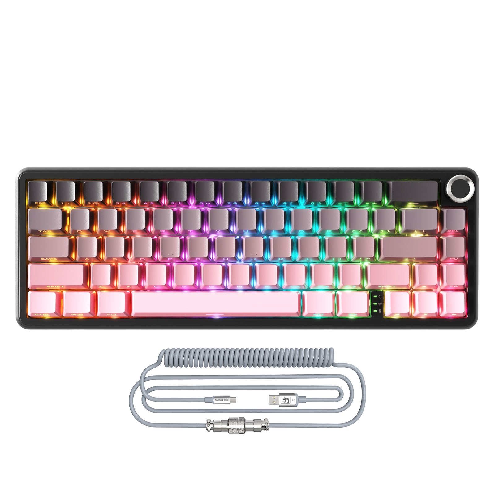 Clavier mécanique sans fil ATTACK SHARK X66 avec câble enroulé 8K