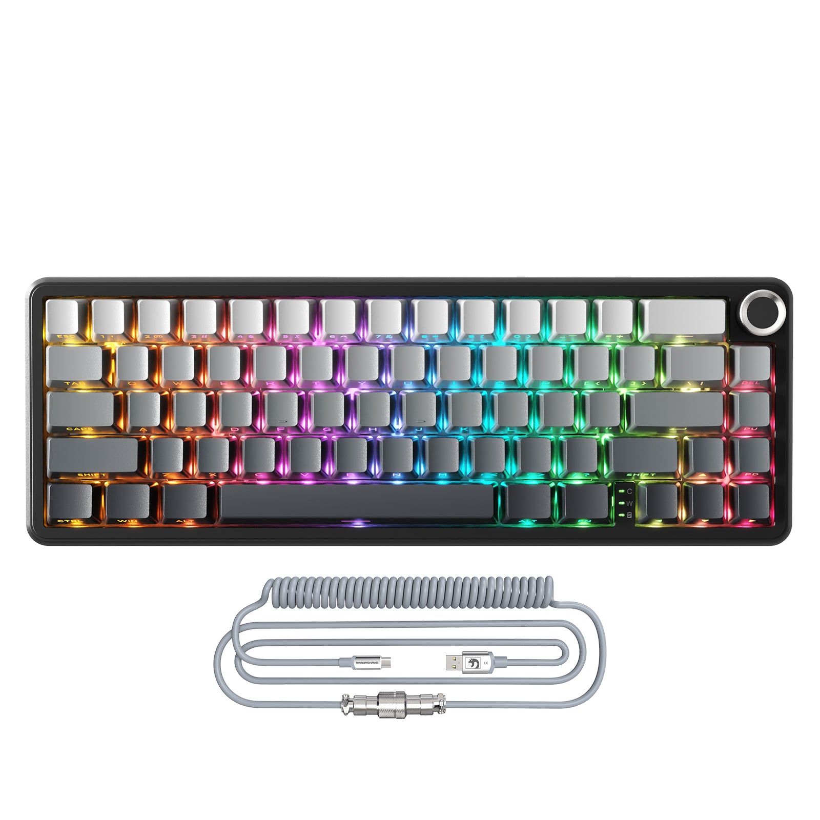 Clavier mécanique sans fil ATTACK SHARK X66 avec câble enroulé 8K