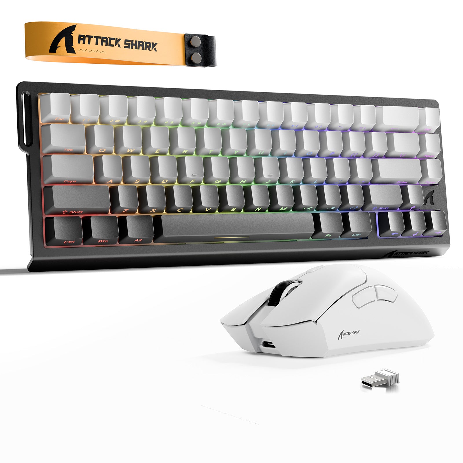 Pack Clavier Rapid Trigger ATTACK SHARK X68HE + Souris Gaming Sans Fil R1