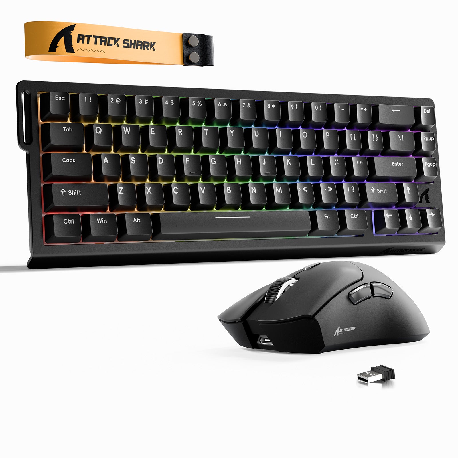 Pack Clavier Rapid Trigger ATTACK SHARK X68HE + Souris Gaming Sans Fil R1