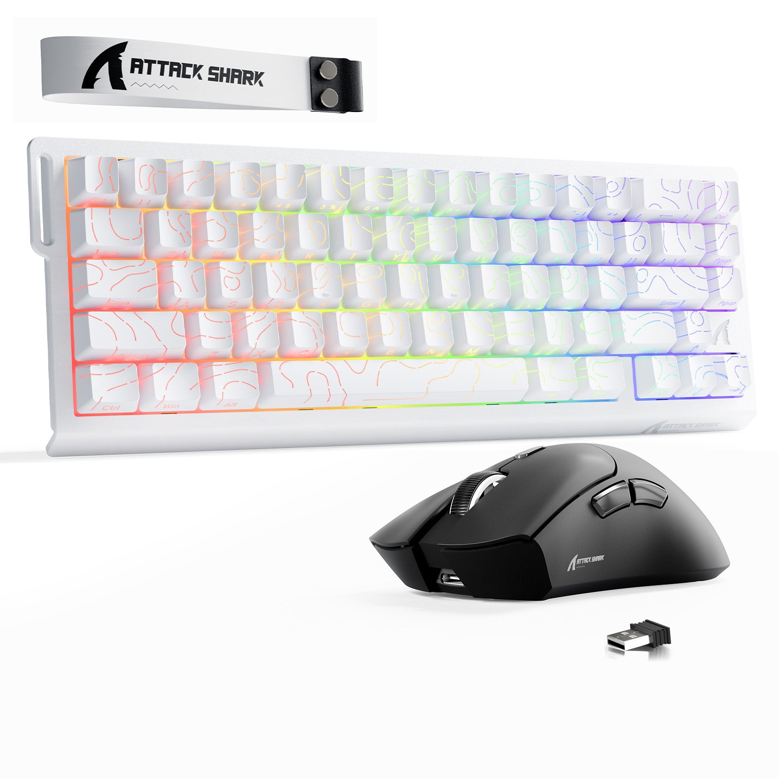 Pack Clavier Rapid Trigger ATTACK SHARK X68HE + Souris Gaming Sans Fil R1