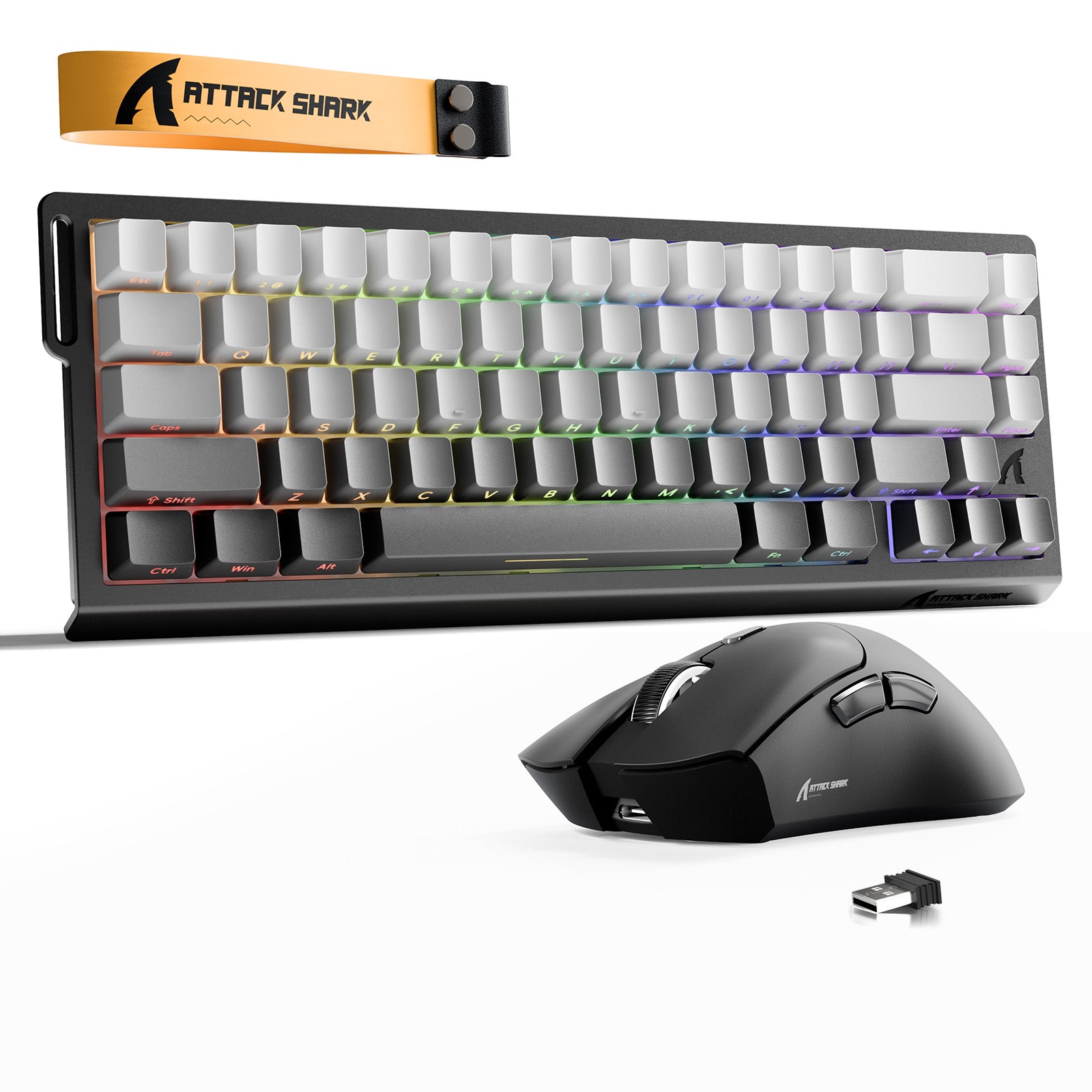 Pack Clavier Rapid Trigger ATTACK SHARK X68HE + Souris Gaming Sans Fil R1