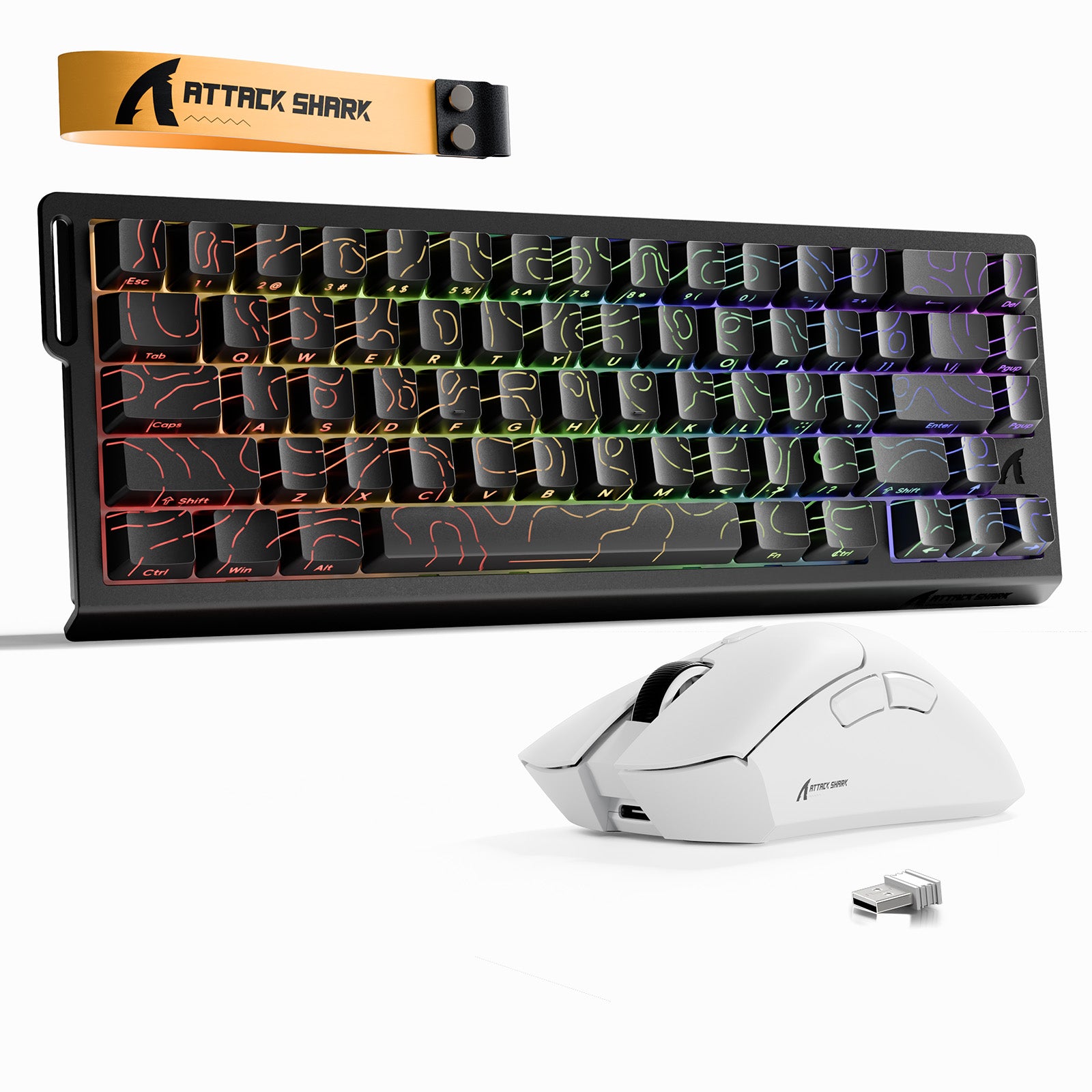 Pack Clavier Rapid Trigger ATTACK SHARK X68HE + Souris Gaming Sans Fil R1