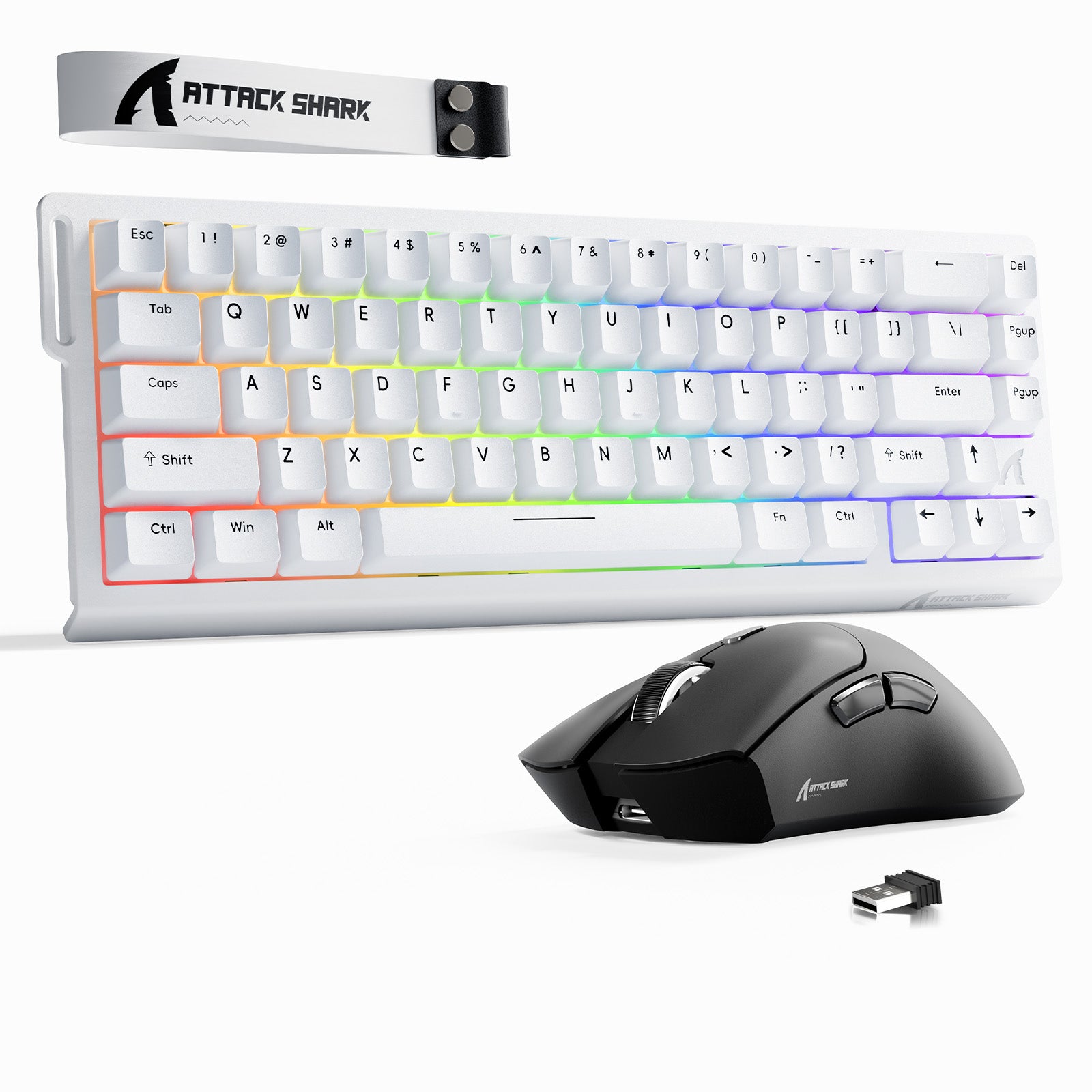 Pack Clavier Rapid Trigger ATTACK SHARK X68HE + Souris Gaming Sans Fil R1