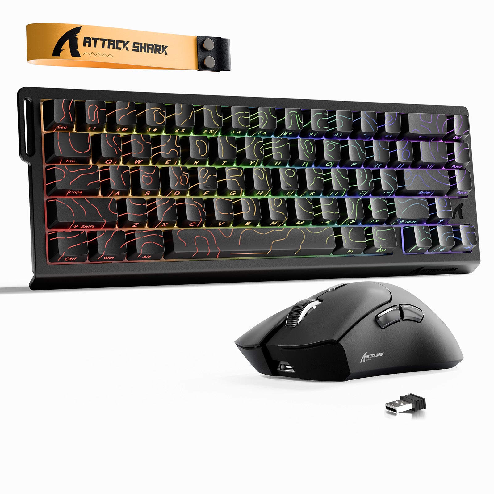Pack Clavier Rapid Trigger ATTACK SHARK X68HE + Souris Gaming Sans Fil R1