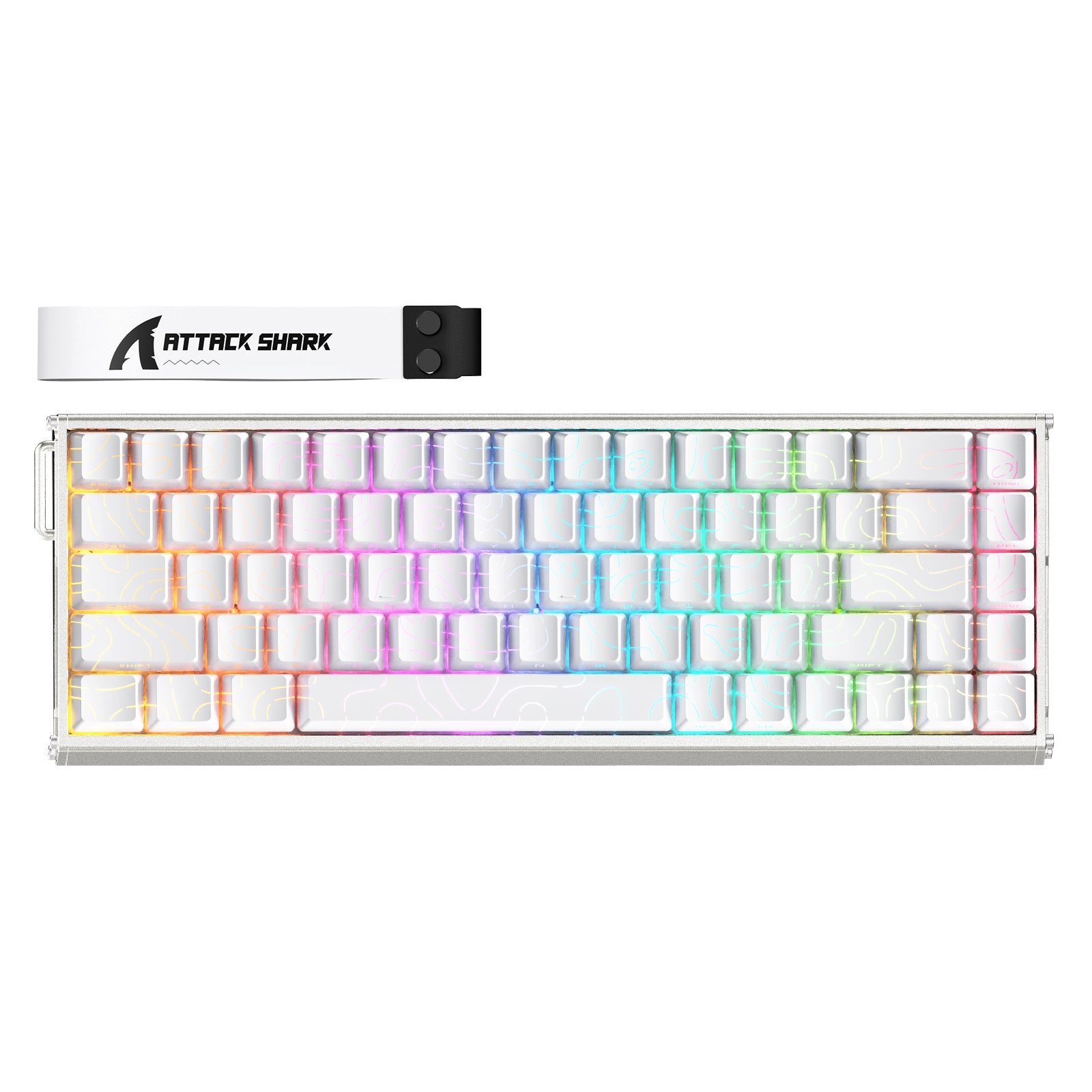 Clavier en aluminium à déclenchement rapide ATTACK SHARK X68MAX HE avec interrupteur magnétique