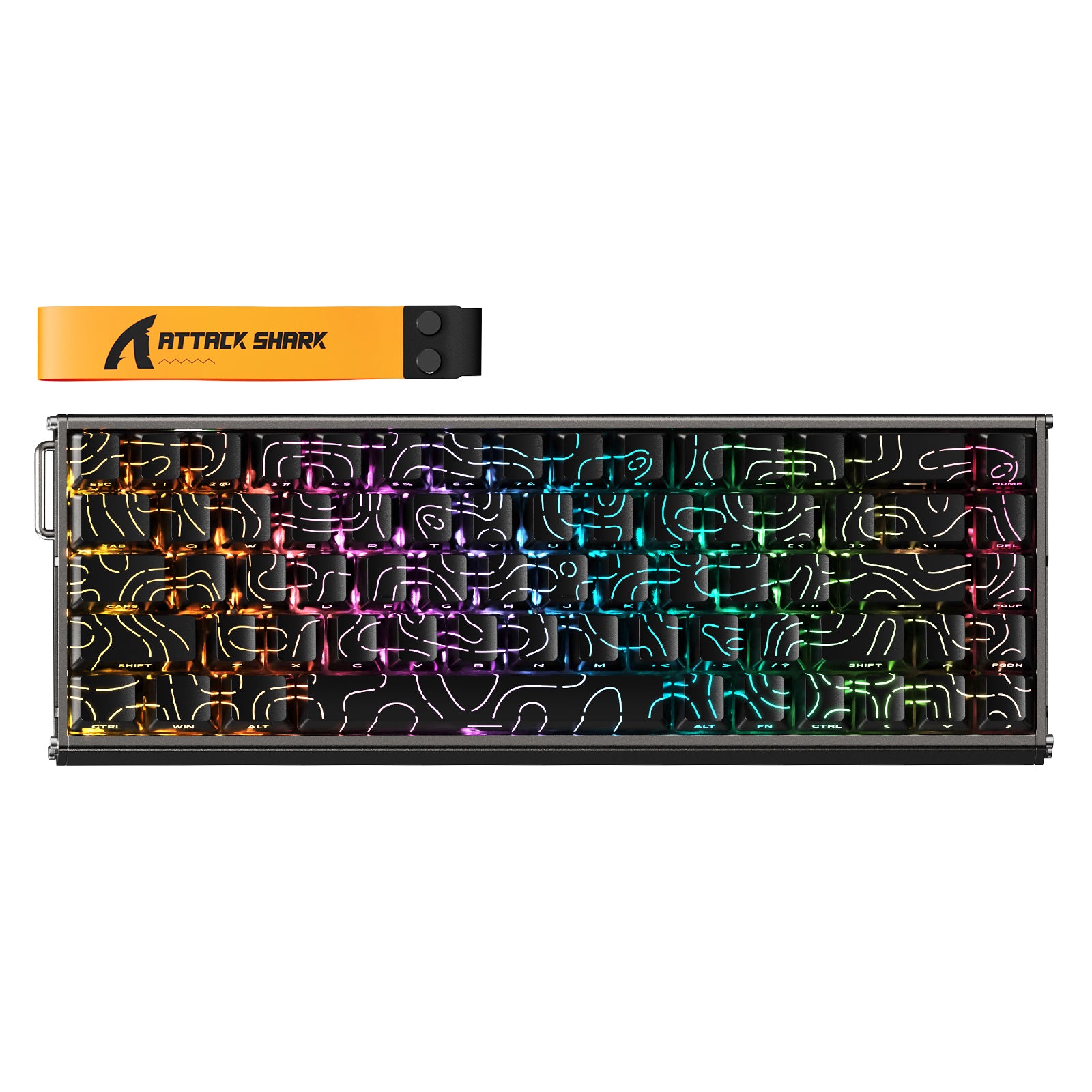 Clavier en aluminium à déclenchement rapide ATTACK SHARK X68MAX HE avec interrupteur magnétique