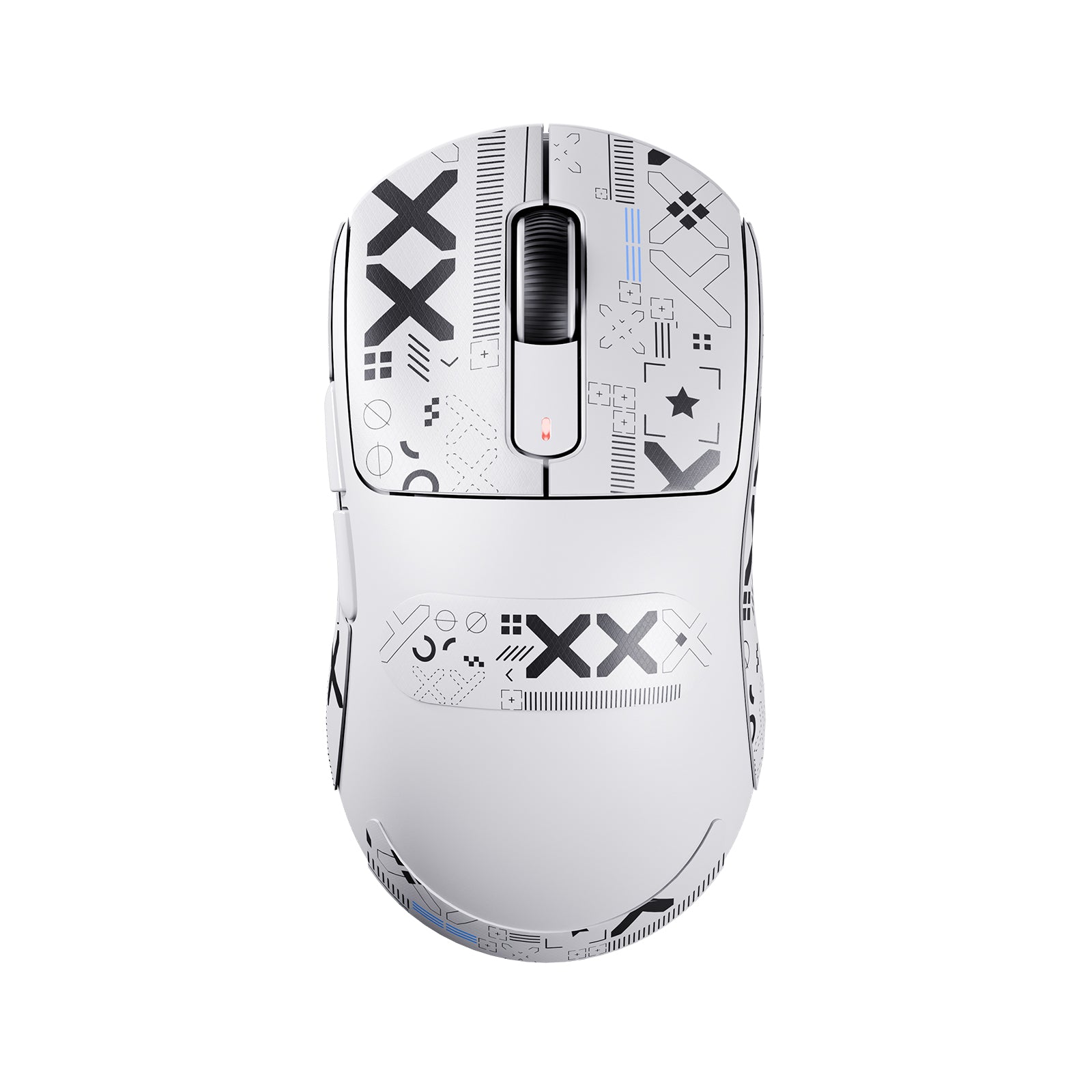 ATTACK SHARK X3 Wireless Gaming Mouse - White with unique graphic design