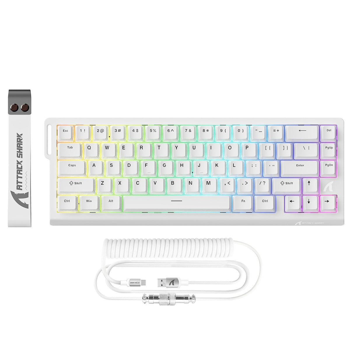 ATTACK SHARK X68 HE Clavier à déclenchement rapide avec switch magnétique et câble enroulé C01PRO